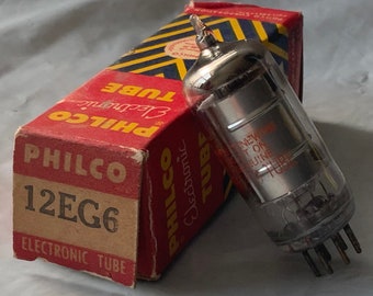 Vintage Philco Electronic Radio Tube with Original Box - 12EG6 Model - Untested - Vacuum Tubes, Radio Tubes, Television Tubes, Electron Tube