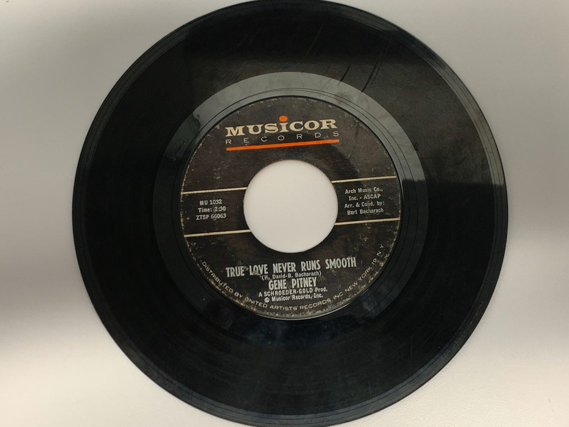 Vintage 1963 45 Rpm 7 Vinyl LP Record Gene Pitney True | Etsy