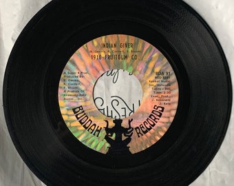1969 45 RPM 7" Vinyl 1910 Fruitgum Company - Indian Giver - Pow Wow - Buddah Records - BDA 91 - Rock Music - Pop Rock