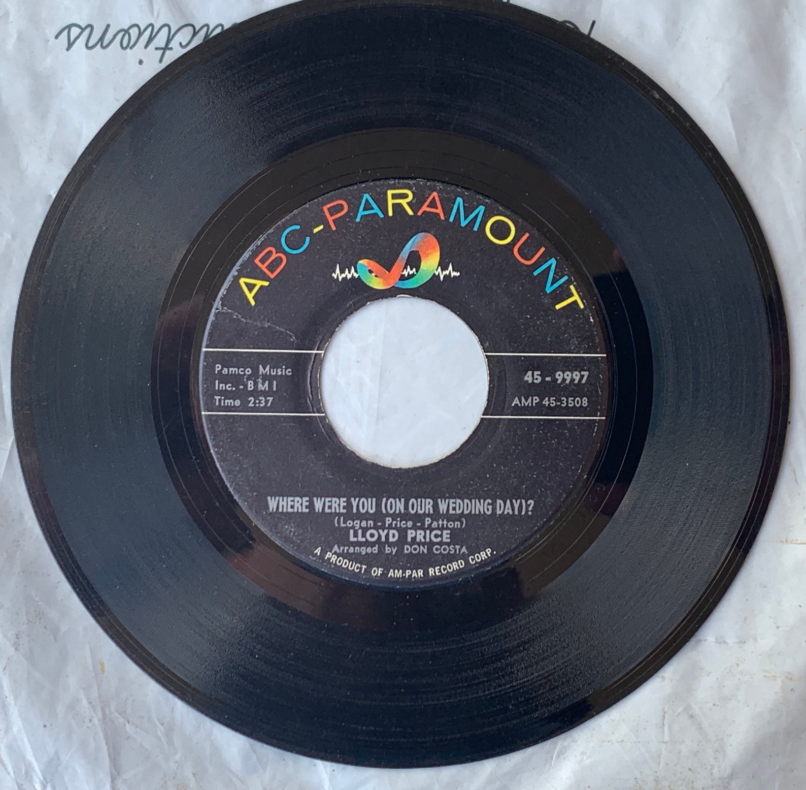 Vintage 1959 45 RPM 7 Vinyl Record Lloyd Price Where | Etsy