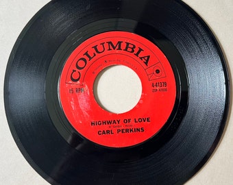 1959 45 RPM 7" Vinyl Carl Perkins - Highway of Love - Pointed Toe Shoes - Columbia Records - 4-41379 - Rock Music, Rockabilly Music