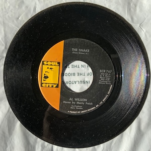 1968 45 RPM 7&quot; Vinyl Record Al Wilson - The Snake - Getting Ready for Tomorrow -  Soul City Records - SCR 767 - Funk Music - Soul Music