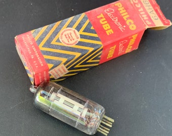 Vintage Philco Electronic Radio Tube with Original Box - 6AH6 Model - Untested - Television Tube, Radio Tube, Vacuum Tube, Electron Tube