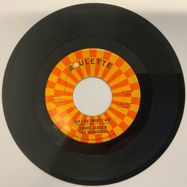 1966 45 RPM 7" Vinyl Record Tommy James & The Shondells - Say I Am - Lots of Pretty Girls - Roulette Records - R-4695 Rock Music, Pop Music