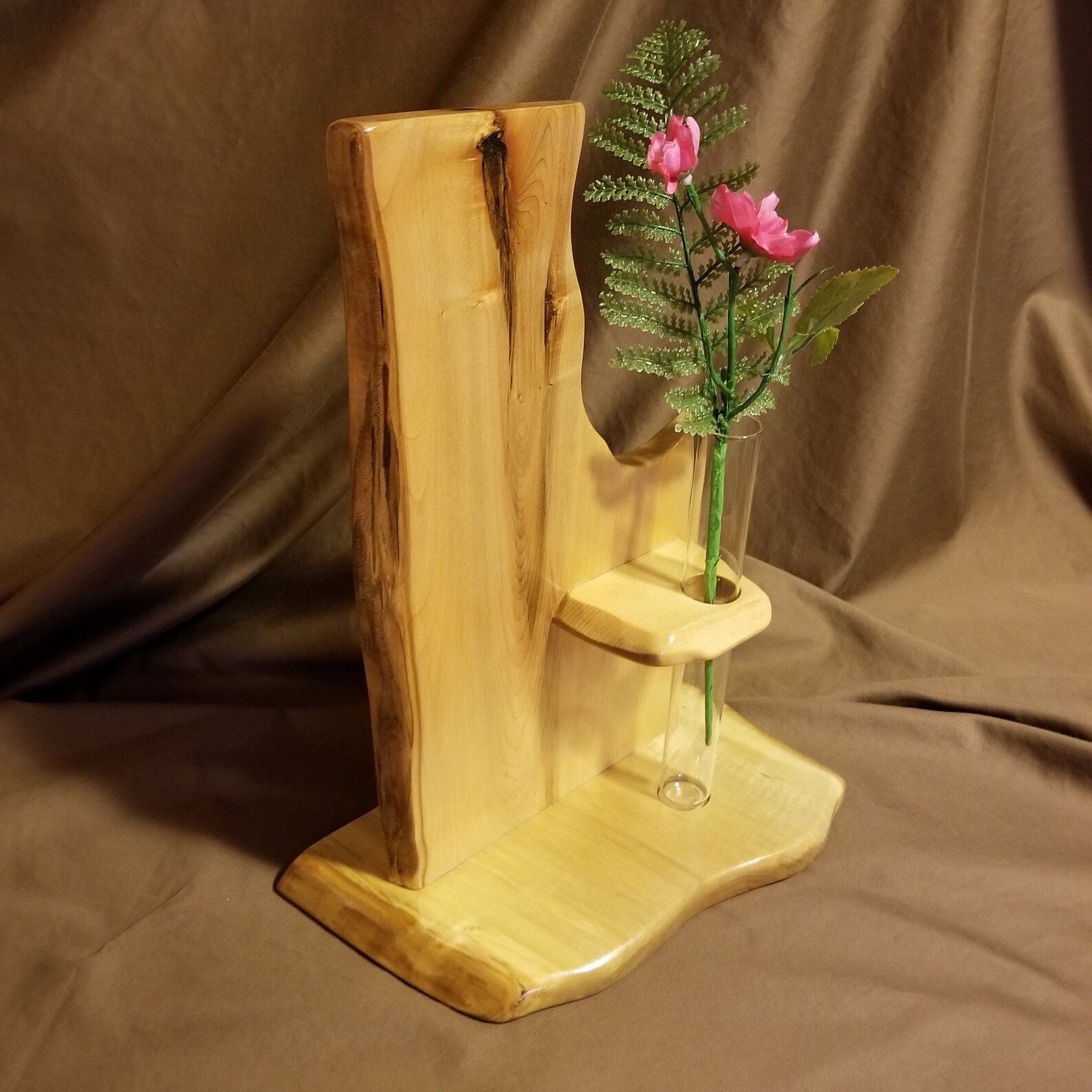 Wooden Bud Vase / Silk Flower Display / Unique Decorating Etsy