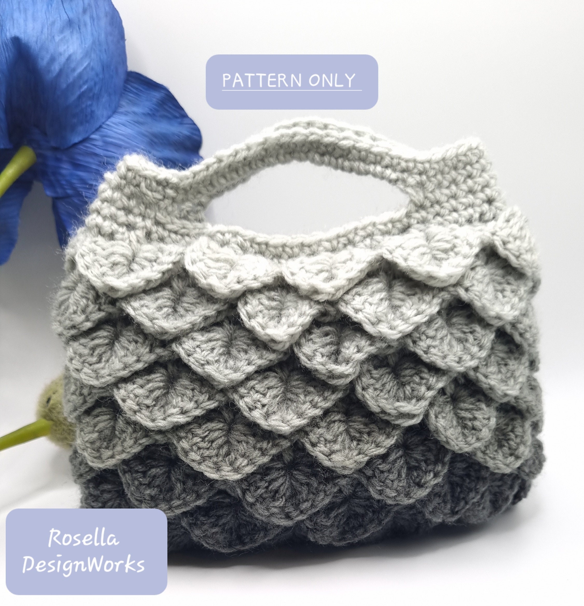 骨装飾付き編みバッグ 骨装飾付き編みバッグ チェーン装飾のかぎ針編みバッグ - ショップ