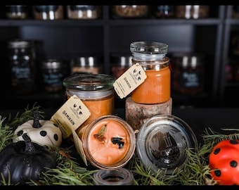 Samhain Candle ~ Witchcraft candles ~ Hand Poured ~ Herbal ~ Soy ~ All Natural: III Crows Crossroads