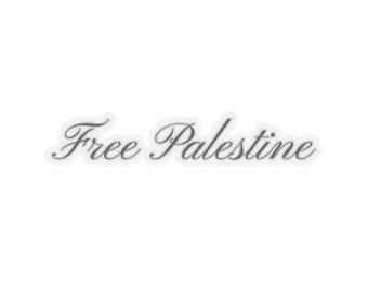 Free Palestine Kiss-Cut Sticker | Palestinian Solidarity Sticker, Waterproof Vinyl Laptop Decal
