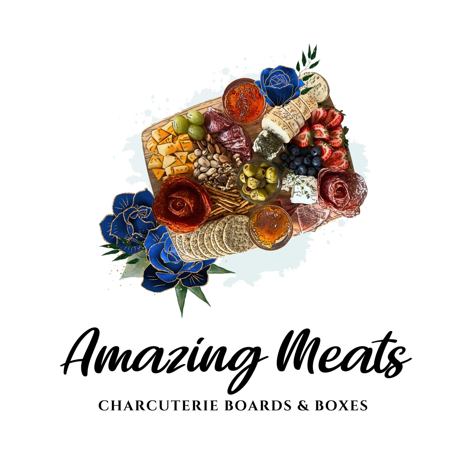 Premade Charcuterie Board Logo Design Food Logo Design Etsy