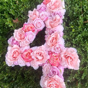 Birthday flower number, Flower Number, Flower Letter, Birthday Number, Number decoration, Girl birthday decor, party decor