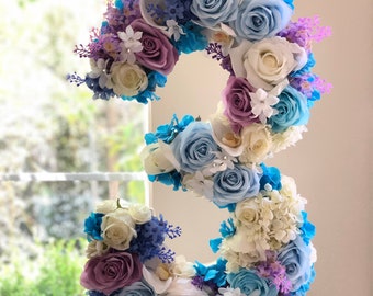 Floral Number 3 | Frozen Birthday Party Centerpiece