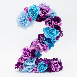 Gefrorene Geburtstagsdekoration, gefrorene Blumenzahl, Geburtstagszahl, Elsa Geburtstag, Disney Frozen Geburtstag, Mädchen Geburtstag