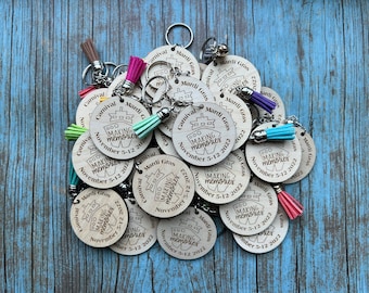 Cruise keychain, gift exchange, souvenir, family reunion, party, celebration, wood keychain, custom