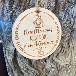 Christmas Ornament New Home New Memories New Adventure Real Estate Closing Gift