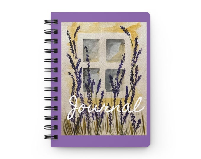 Lavender Dreams Spiral Bound Journal, Nature Journal, Travel Notebook, Gift for Writers, Personal Diary, Creative Planner