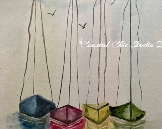 Original Watercolor 'Harbor Harmony'