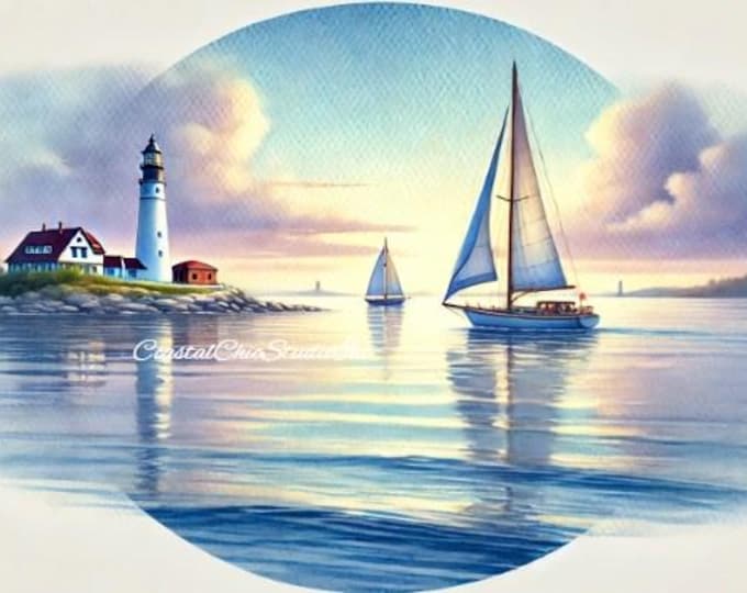 Watercolor Lighthouse Clipart