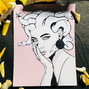 Pink Medusa Vinyl Sticker
