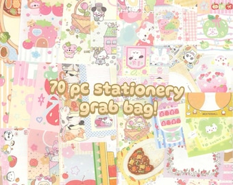 70 piece Stationery, memo sheets, sticker flakes, penpal, journaling, grab bag, mystery bag