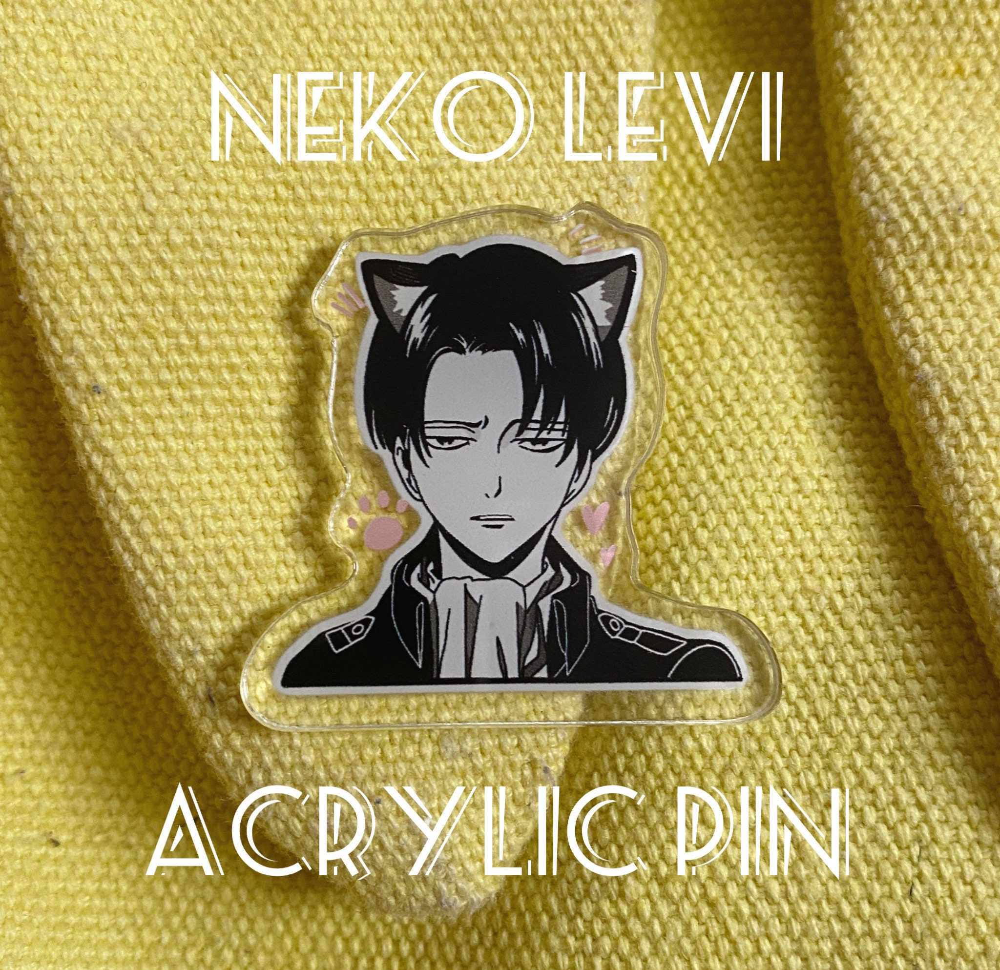 Neko Cat ears Levi Ackerman Acrylic Pin