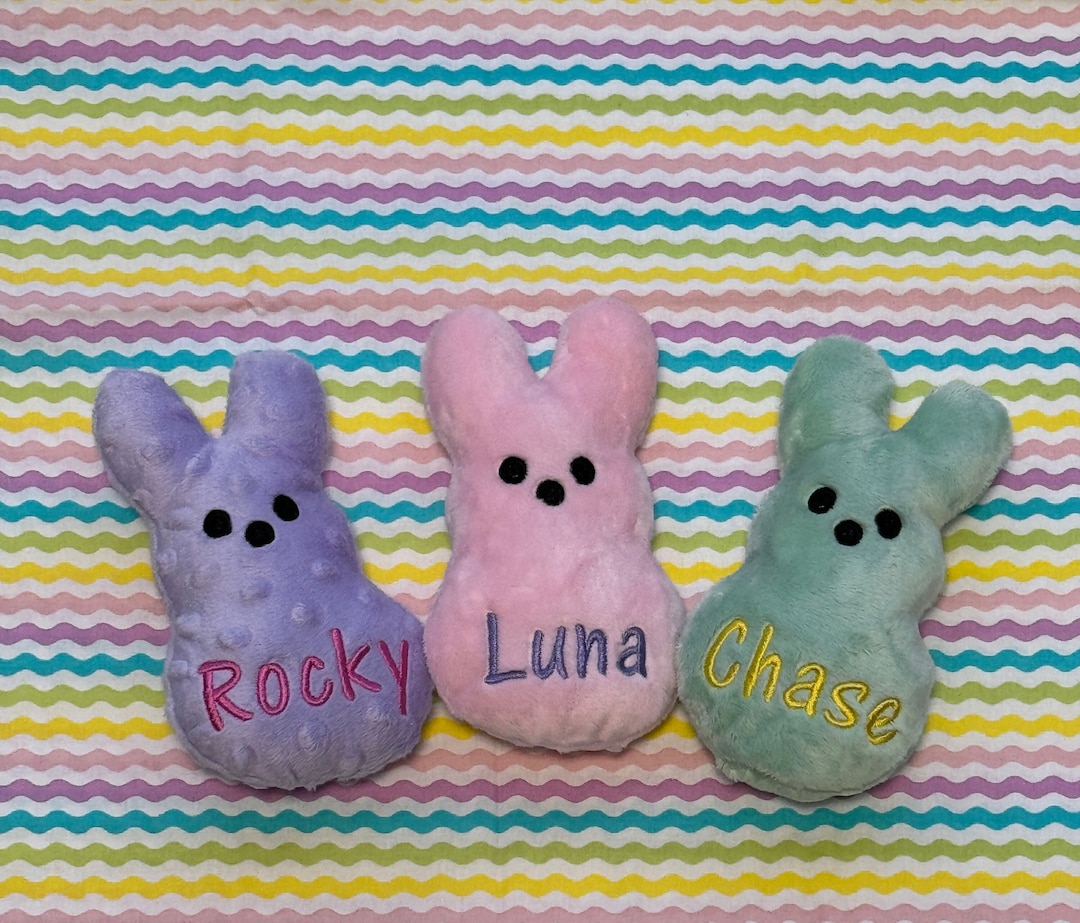 Custom Bunny Dog Toy, Personalized Easter Bunny Dog Toy, Dog Toy With