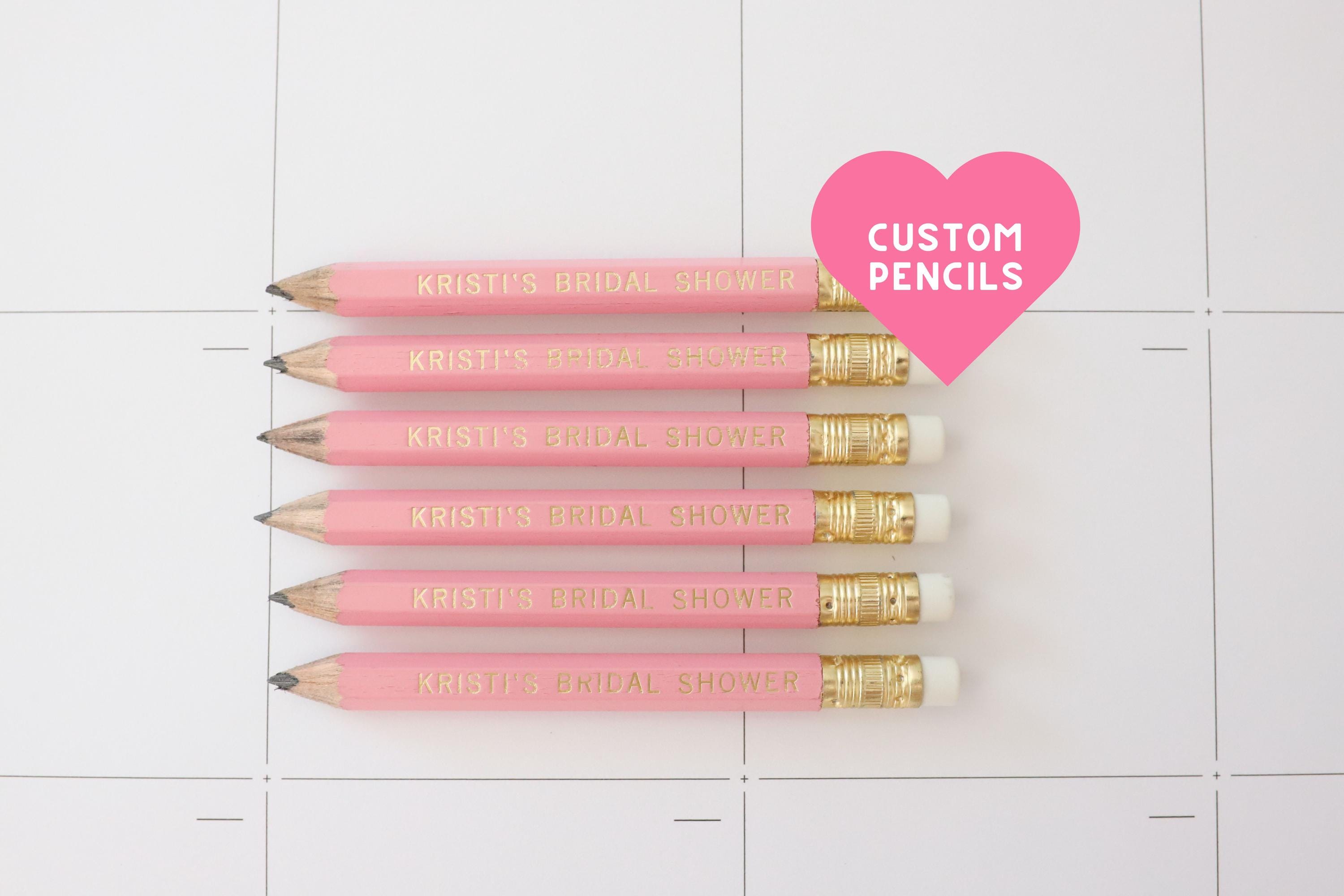 Personalized Golf Pencils: Custom Foil Stamped Wedding Favors
