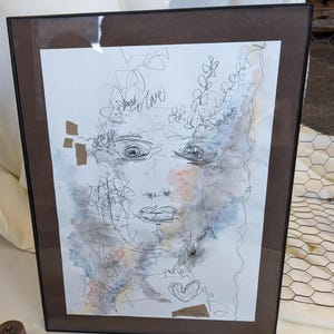 AUTOCONTROLLO - arte originale, acquerello, inchiostro, pittura