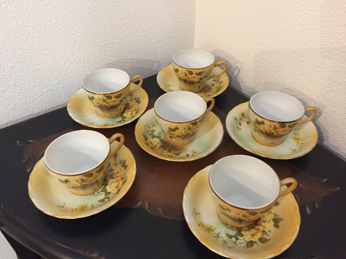 RS Prussia Tea set includes sugar creamer and six cups and Etsy