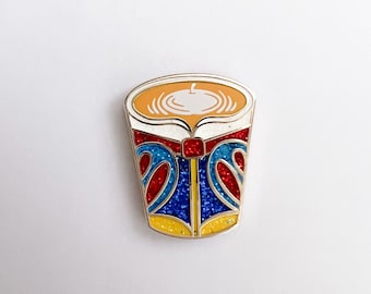 Snow White Flat White enamel pin