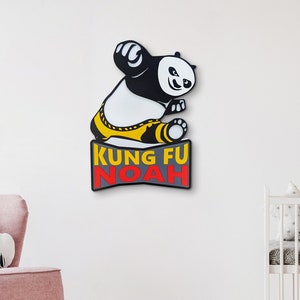 Personalized Panda-Themed Nursery Sign | Handcrafted Baby Room Decor | Custom Name Sign for Kids | Cute Panda Wall Art