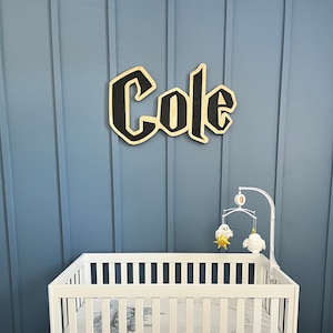 Custom Wizard Wood Name Sign, Nursery Letters, Above Crib Wall Decor, Wizard Room Decor, Magic Letters, Large Wooden Sign, Nursery Name Sign
