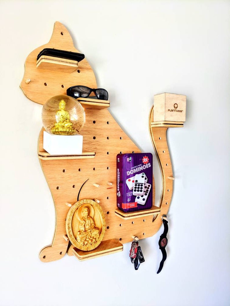 Large Cat Pegboard Shelves Display Unit Kitten Shelves Cat Etsy