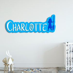 Moana Nursery Name Sign | Island Princess | Custom Wood Name For Kids | Bedroom Door Name Sign | Above Crib Name Sign | Large Nursery Name