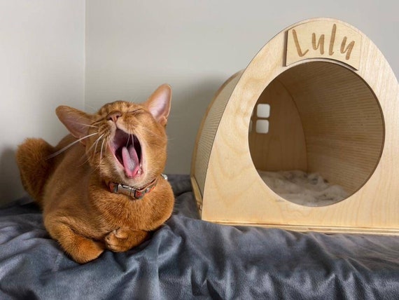 Wooden cat home sales