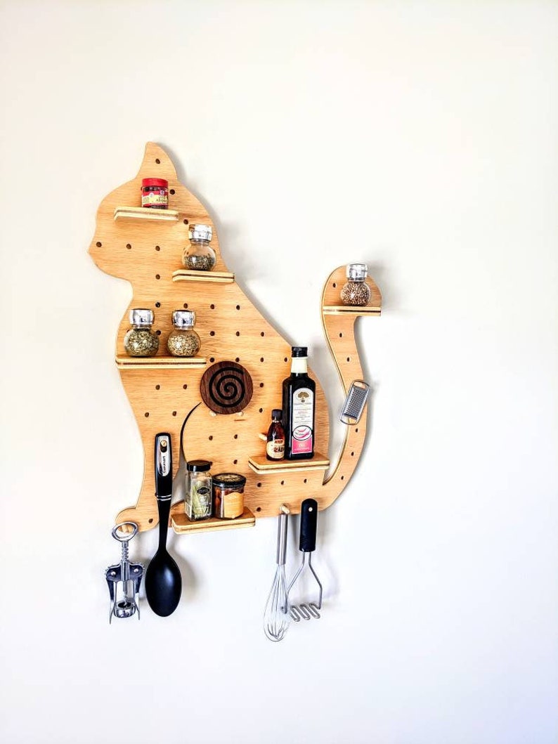 Large Cat Pegboard Shelves Display Unit Kitten Shelves Cat Etsy