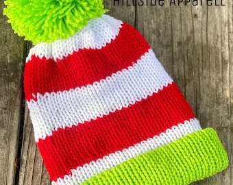 Christmas Beanie | Crochet Beanie | Mean One Beanie | Christmas Hat | Gift | Gift For Her | Gift For Him | Gift Under 20