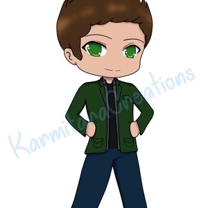 Chibi Dean Winchester Supernatural Sticker