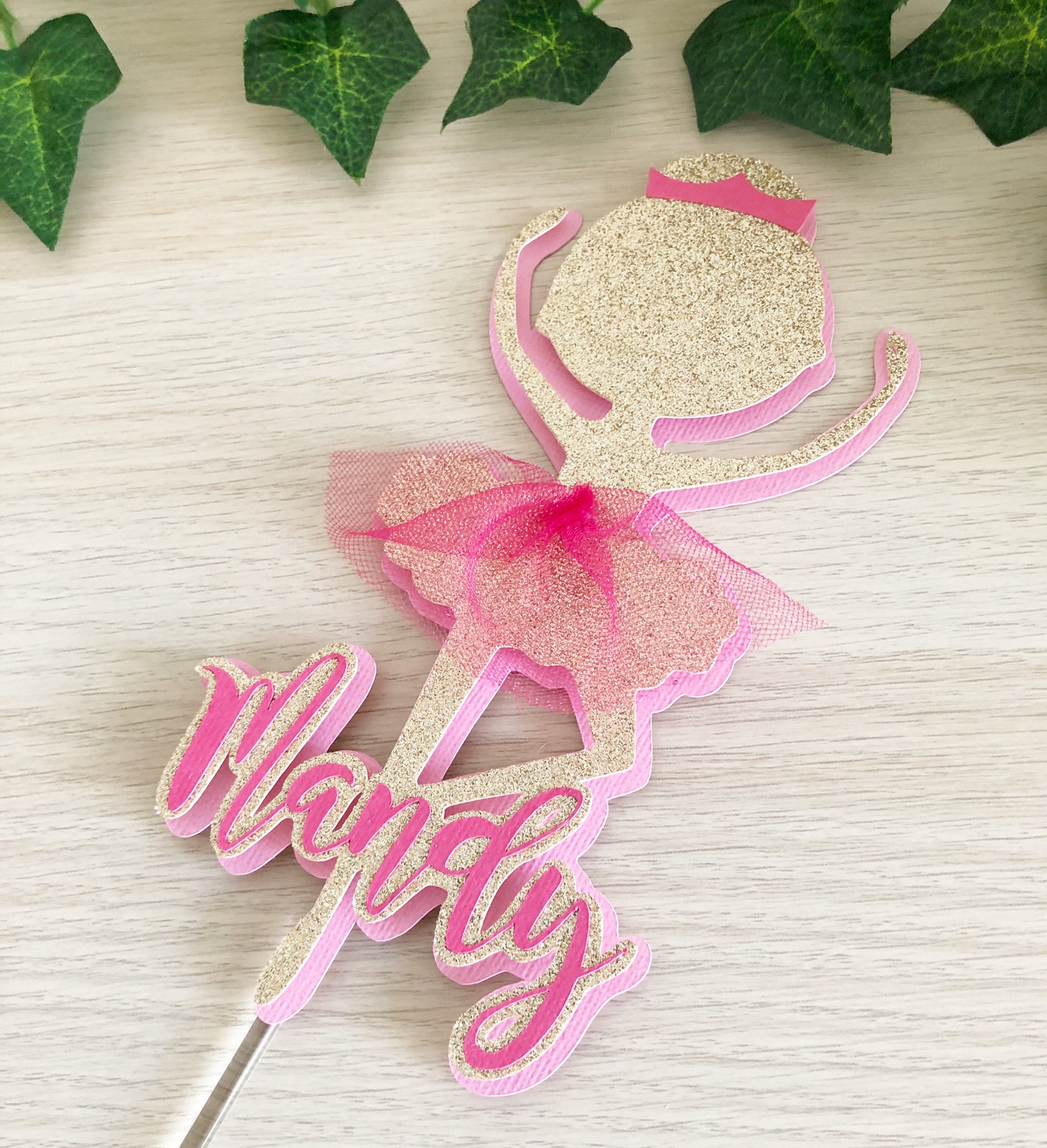 Ballerina Cake Topper / Pink Ballerina Cake Topper Etsy
