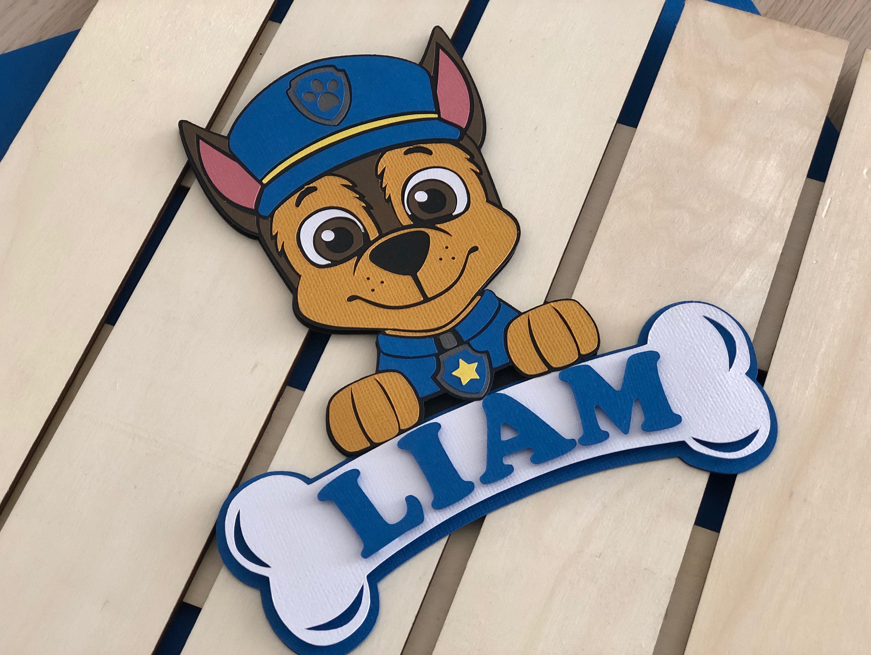 Paw Patrol Cake Topper / Chase Cake Topper / Paw Patrol Theme | Etsy