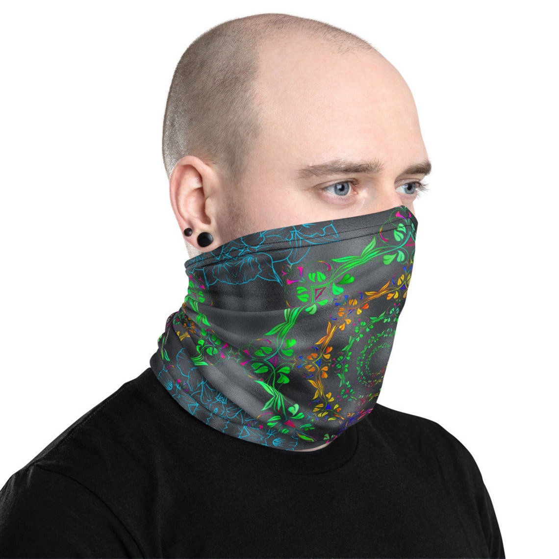 Unisex Pull up Face Mask & Neck Warmer. CA USA. Etsy
