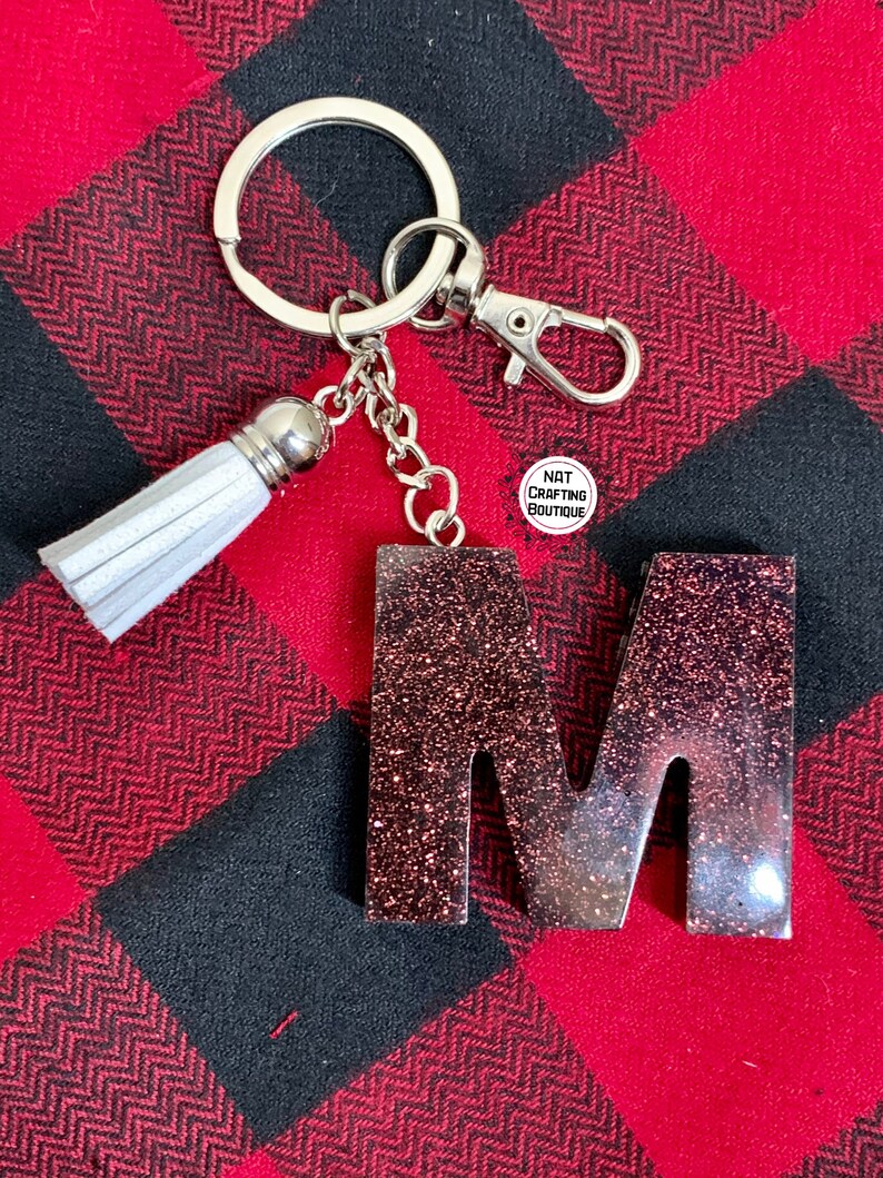 Alphabet Resin Keychains for Women/ Handmade Custom Etsy