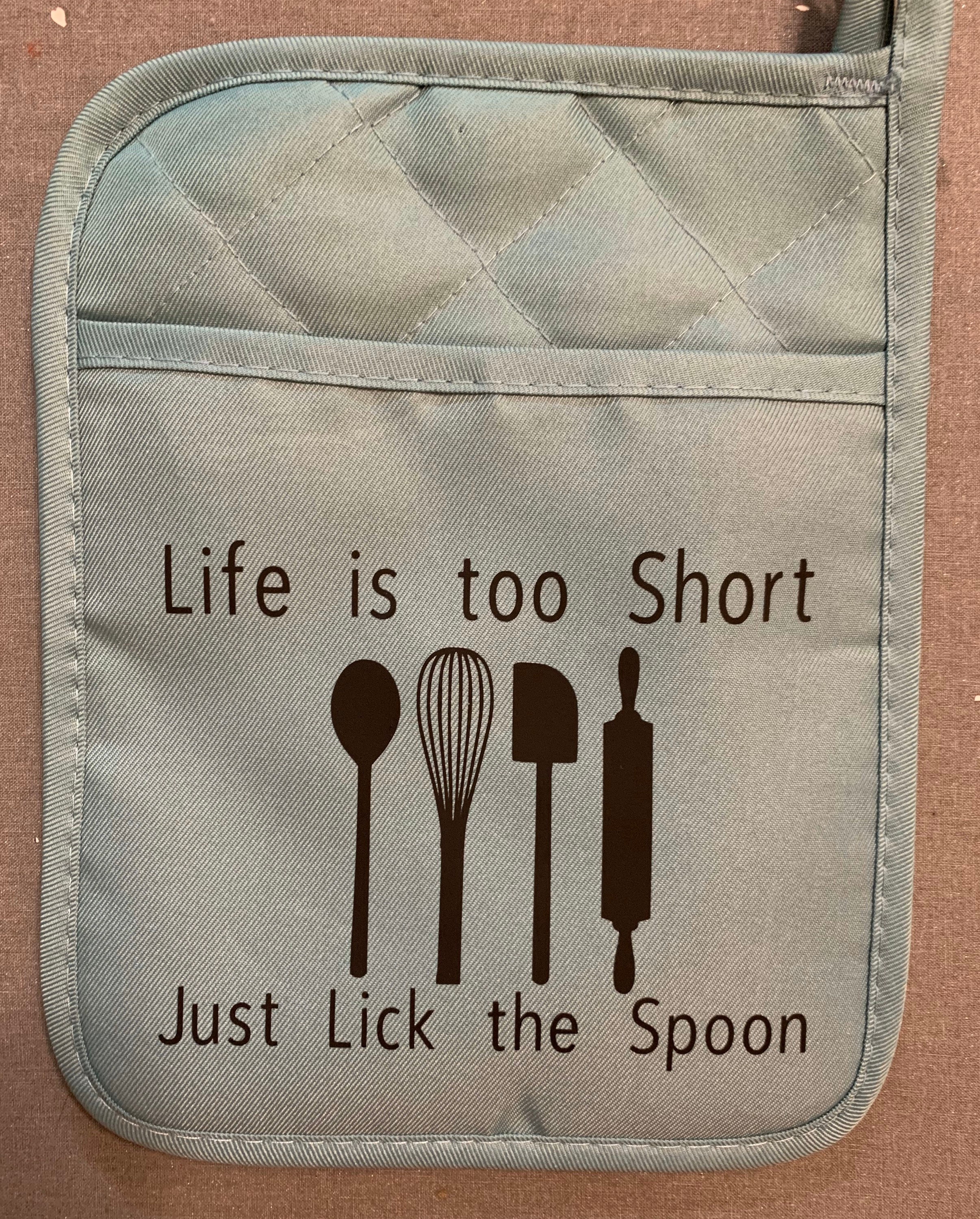 Life is Too Short Just Lick the Spoon / Kitchen Jokes / Baking Etsy