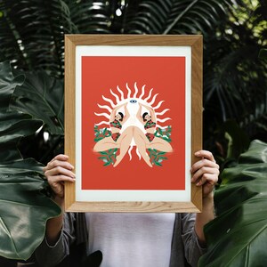 Poster &quot;Connection&quot; A3 | Art print | Yoga Wall Art | Zen