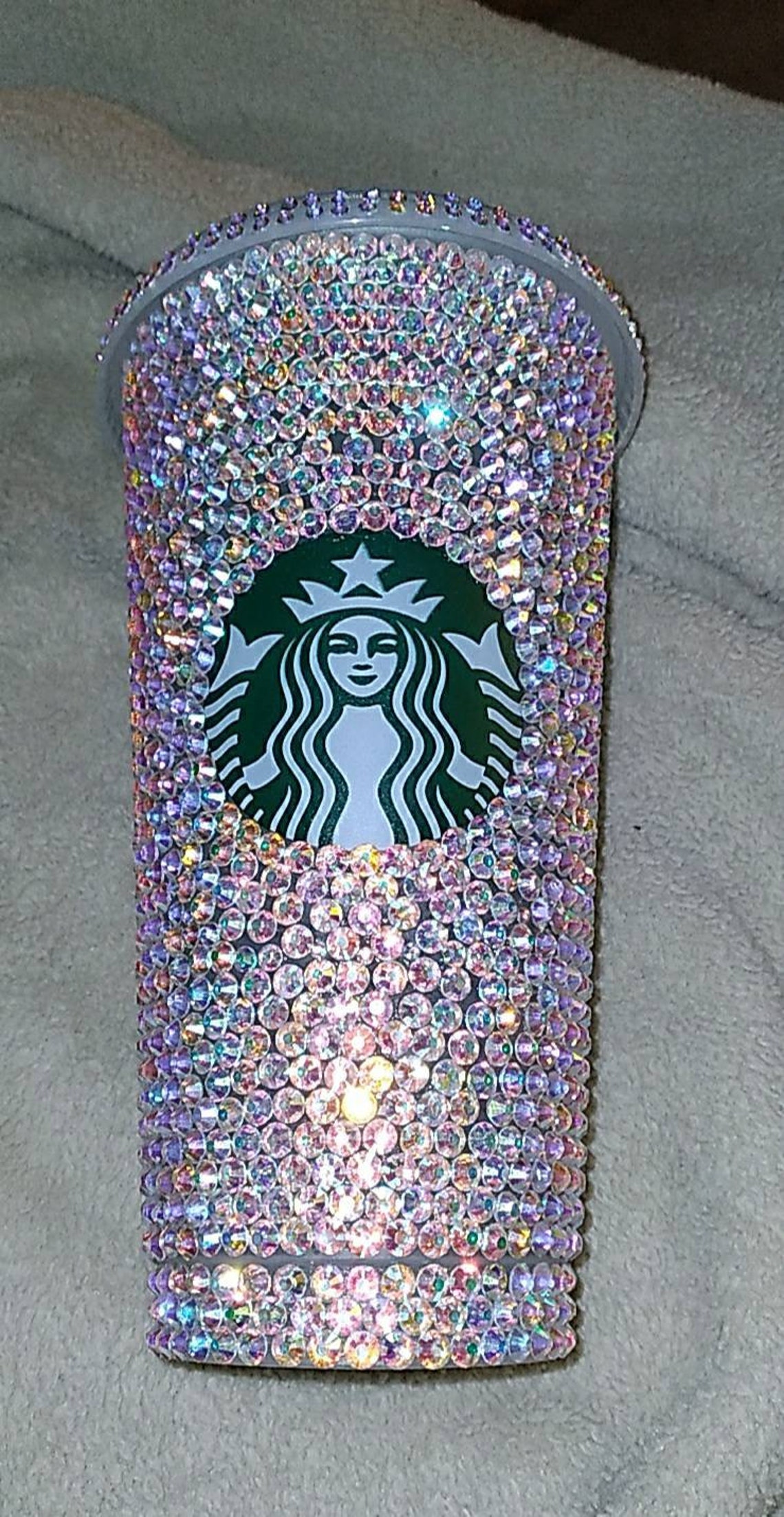 Full Rhinestones Starbucks Cold Cup Crystal AB Stones All Etsy