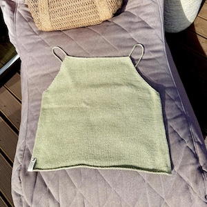 Summer Tank Top, Handmade Linnen Summer Top, Sleeveless Cotton Linnen Top, Minimalist Style Summer Must Have ,Gift For Her, Organic Knitwear