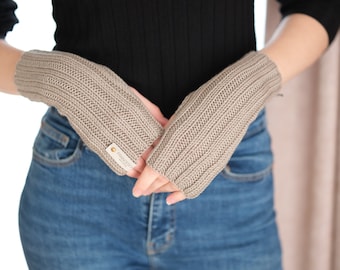 HANDMADE Merino Wool, Fingerless Gloves, Gloves