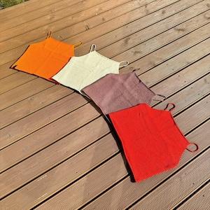 Handknitted Summer Tank Top, Summer Top, Sleeveless Cotton Linnen Top, Minimalist Style Summer Must Have Wear,Gift For Her, Organic Knitwear