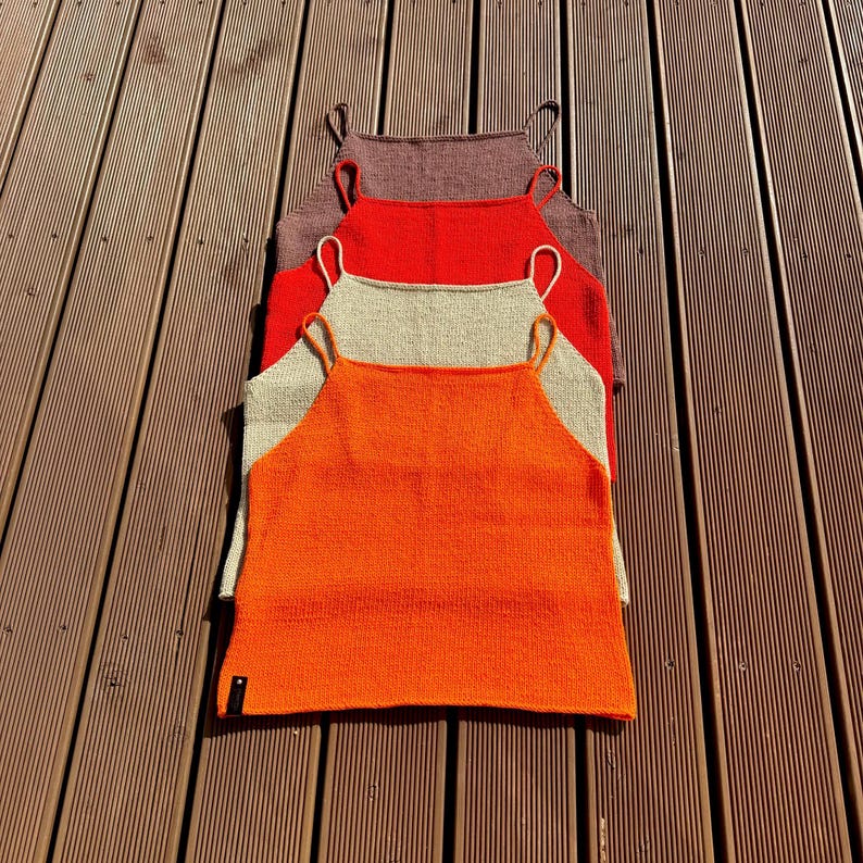 Handmade Knitted Colorfull Summer Tank Tops.