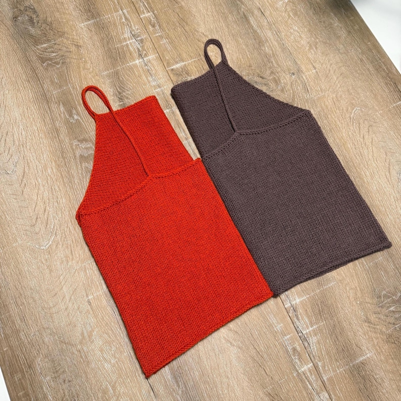 Bella Summer Tank Top Knitting Pattern. Beautiful Minimalist Cotton And Linen Summer Top.
