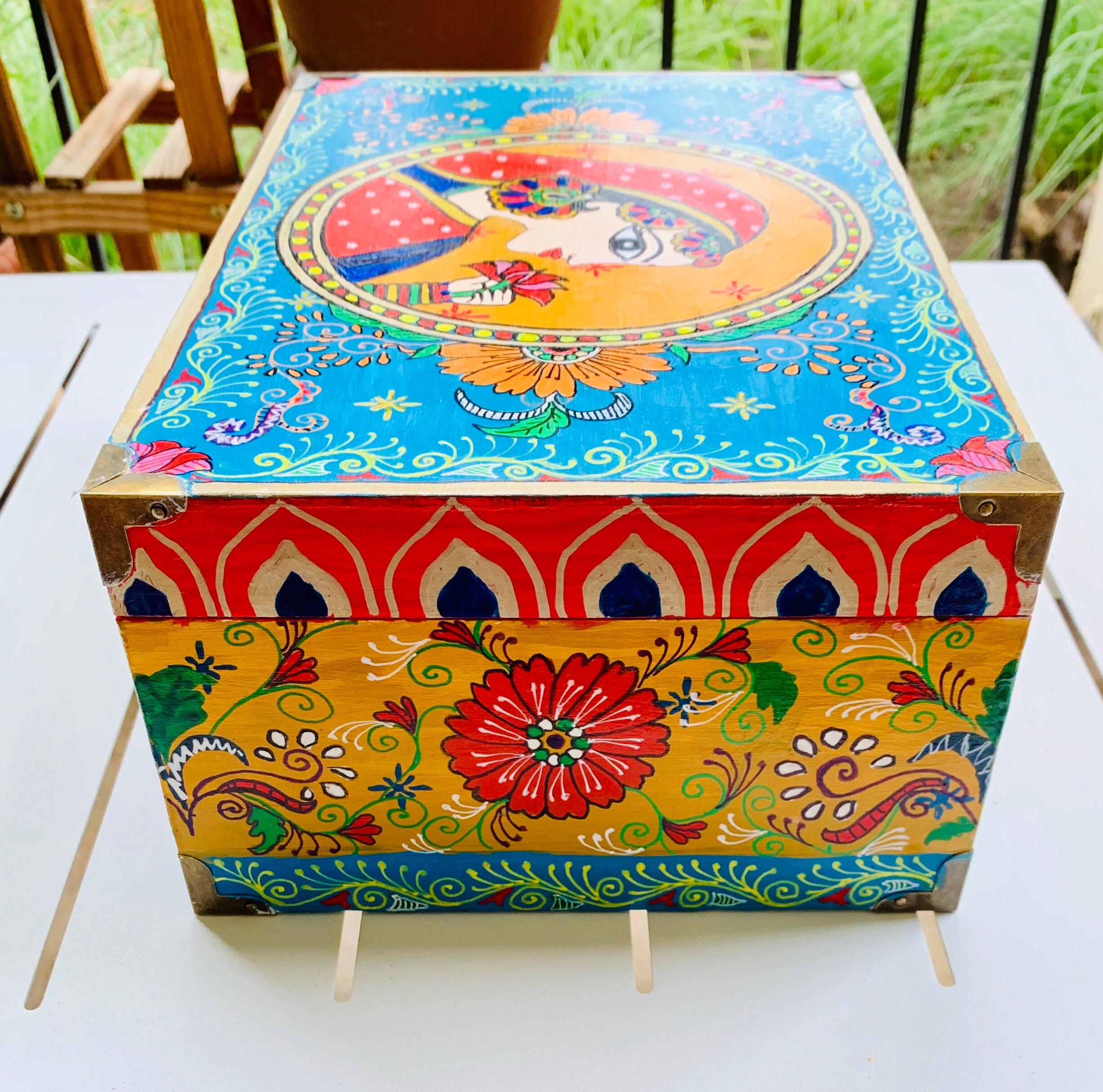 Jewellery Box Traditional Indian Style Handpainted Etsy India